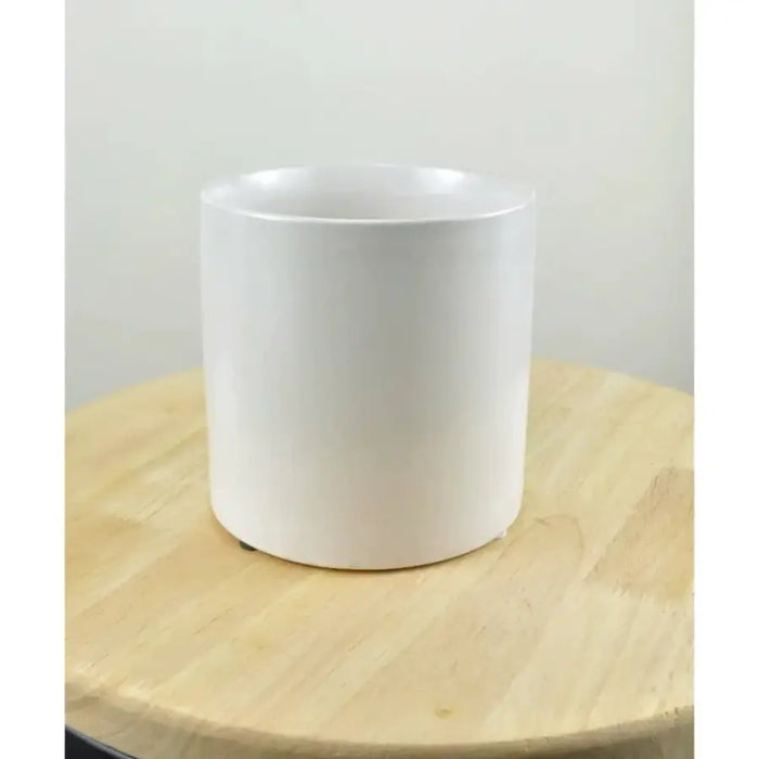 120 mm matte white ceramic pot