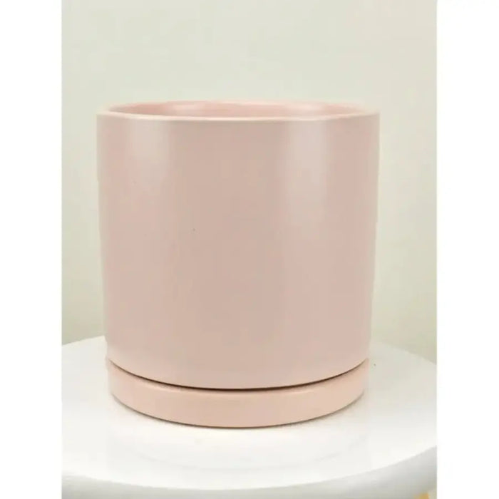 150 mm Soft Pink Ceramic Pot & Plate