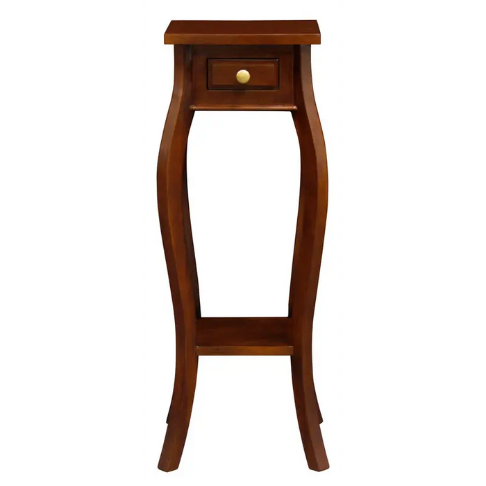 Cabriole Leg Plant Stand (Mahogany) - Furniture > Living Room > Side Tables