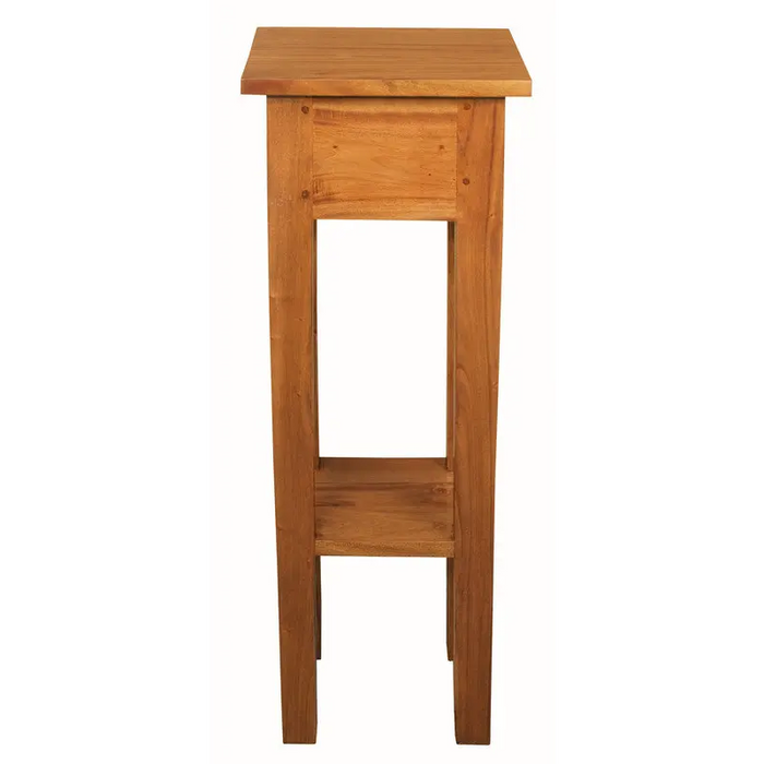 Ezra Straight Leg Plant Stand (Light Pecan) - Furniture > Living Room > Side Tables