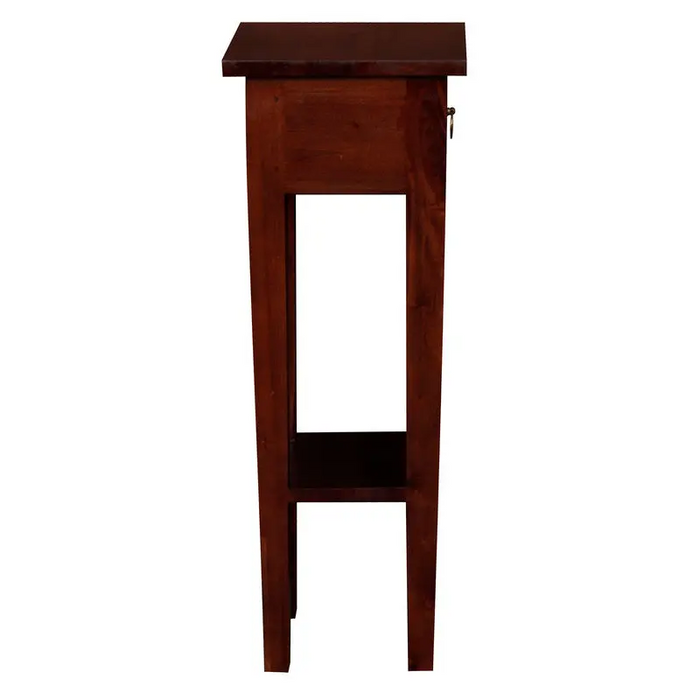 Ezra Straight Leg Plant Stand (Mahogany) - Furniture > Living Room > Side Tables