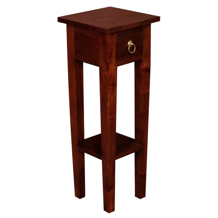 Ezra Straight Leg Plant Stand (Mahogany) - Furniture > Living Room > Side Tables