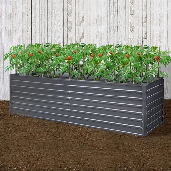 2 in 1 Greenfingers Garden Bed - Grey (320 x 80 x 77 cm)