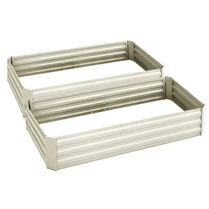 2 X Greenfingers Garden Bed 2PCS (210 x 90 x 30 cm) - Cream