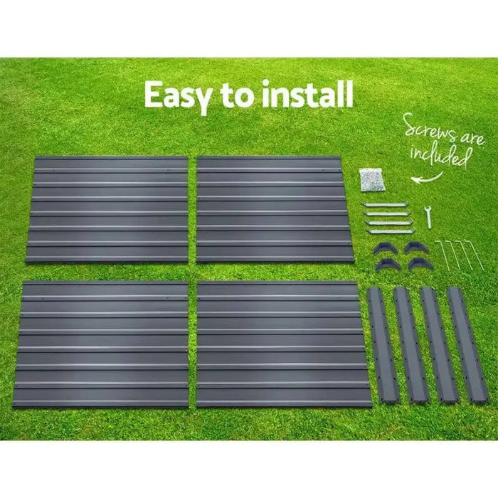 2 X Greenfingers Garden Bed - Grey (100 x 100 x 77 cm)