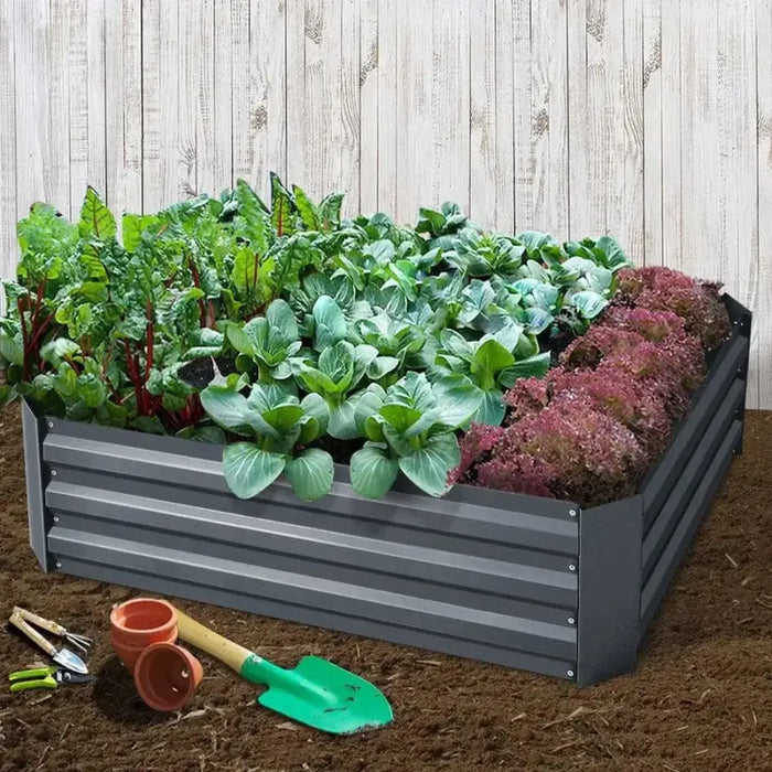 2 X Greenfingers Garden Bed - Grey (120 x 90 x 30 cm)