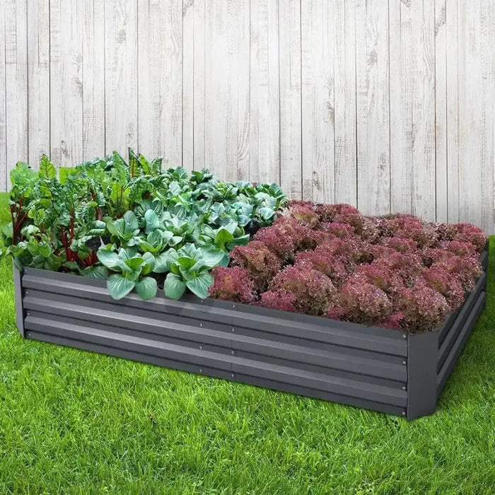 2 X Greenfingers Garden Bed - Grey (210 x 90 x 30 cm)