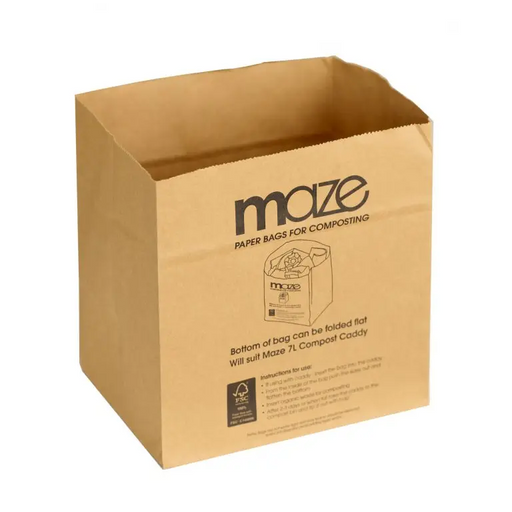 Maze Compostable Paper Bags – 30 Quantity