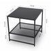 Coffee Table Antique End Tables Side Storage Steel Modern Furniture Open Shelf