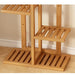 6 Tier Natural Brown Vertical Bamboo Plant Stand - Furniture > Office