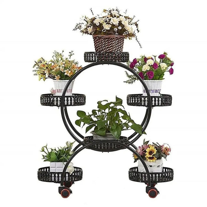 Circular Plant Stand for 6 Planters - Furniture > Office