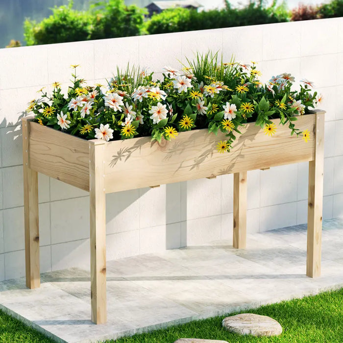 Greenfingers Garden Bed Raised Wooden Planter Box Vegetables 120x60x80cm - Home & Garden > Garden Beds