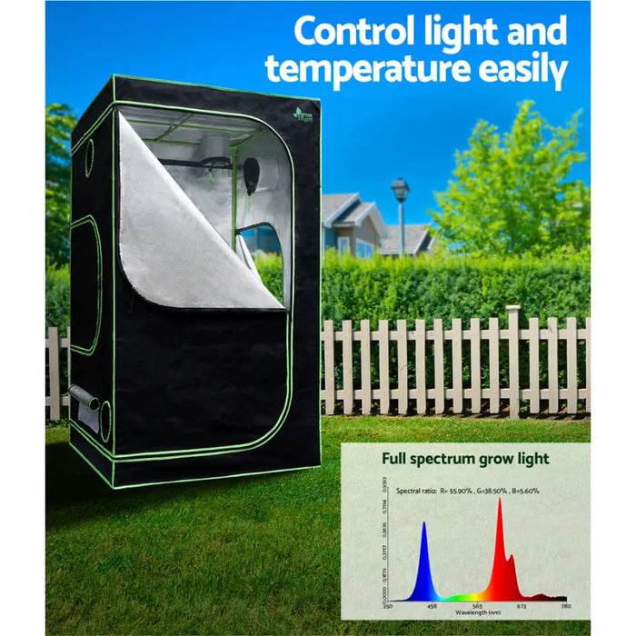 Greenfingers Grow Tent 2200W LED Grow Light Hydroponics Kits System 1.2x1.2x2M - Home & Garden > Green Houses