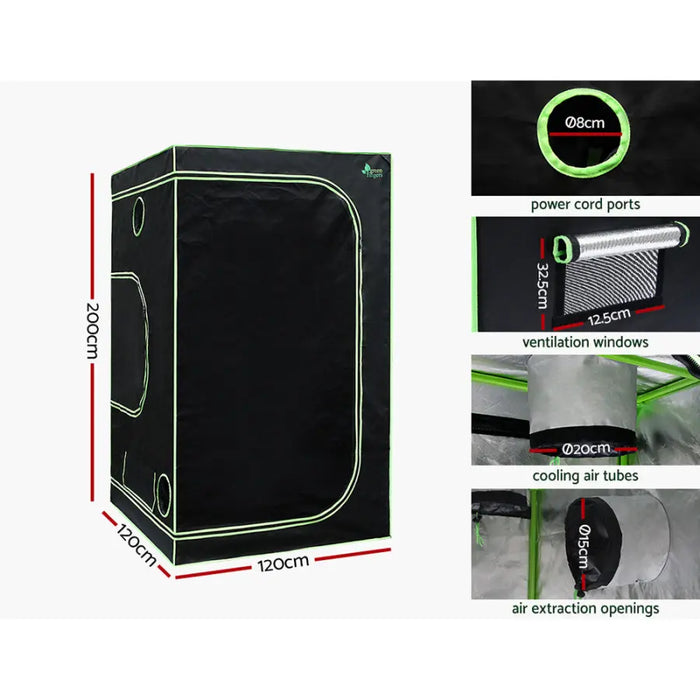 Greenfingers Grow Tent 4500W LED Grow Light Hydroponics Kits System 1.2x1.2x2M - Home & Garden > Green Houses