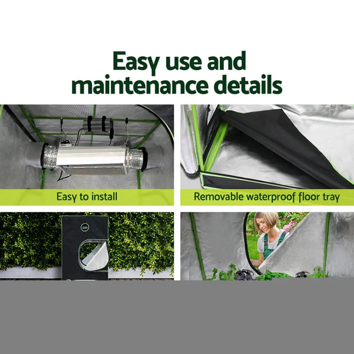 Greenfingers Grow Tent 4500W LED Grow Light Hydroponics Kits System 1.2x1.2x2M - Home & Garden > Green Houses