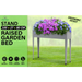 Home Ready 100x27x80cm Grey Raised Garden Bed Stand Galvanised Steel Planter - Home & Garden > Garden Beds