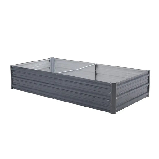 Home Ready 150 x 90 x 30cm Grey Raised Garden Bed Galvanised Steel Planter - Home & Garden > Garden Beds