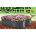 Home Ready 2 Set 240 x 80 x 45cm Grey Raised Garden Bed Galvanised Steel Planter - Home & Garden > Garden Beds