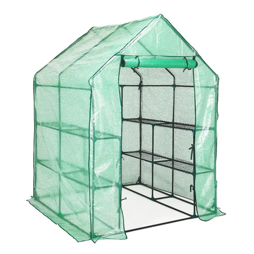 Home Ready Apex 1.43x1.43x1.95M Garden Greenhouse Walk-In Shed PE - Home & Garden > Green Houses