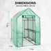 Home Ready Apex 1.9x1.2x1.9M Garden Greenhouse Walk-In Shed PE - Home & Garden > Green Houses