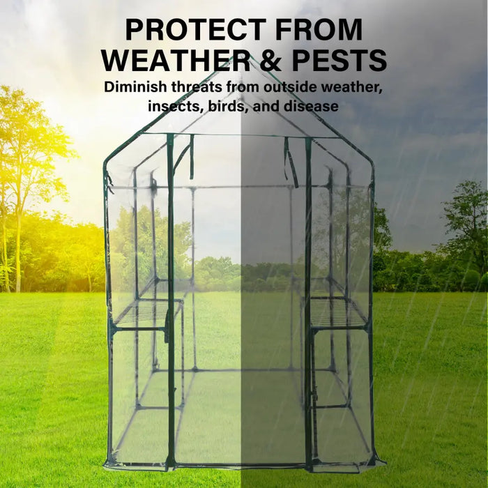 Home Ready Apex 190cm Garden Greenhouse Shed PVC Cover Only - Home & Garden > Green Houses