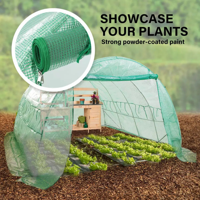 Home Ready Dome Tunnel 400cm Garden Greenhouse Shed PE Cover Only - Home & Garden > Green Houses