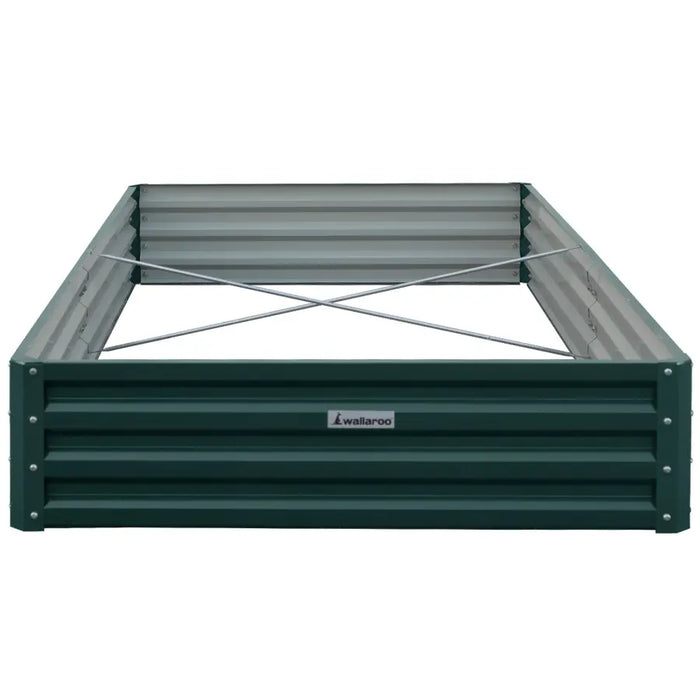 Wallaroo Garden Bed 240 x 120 x 30cm Galvanized Steel - Green - Home & Garden > Garden Beds