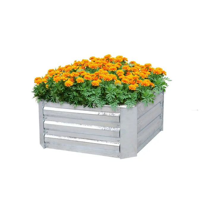 100cm Square Galvanised Garden Bed