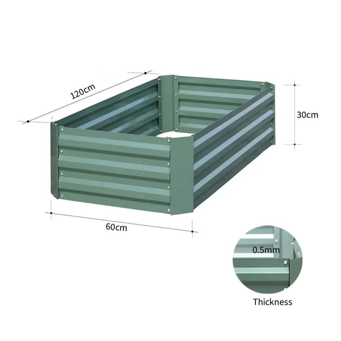 120 X 60cm Rectangle Galvanised Garden Bed