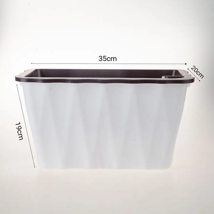 35cm White Rectangular Ourdoor Planter