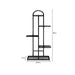 Arched 5 Tier Black Metal Plant Stand for 6 Planters