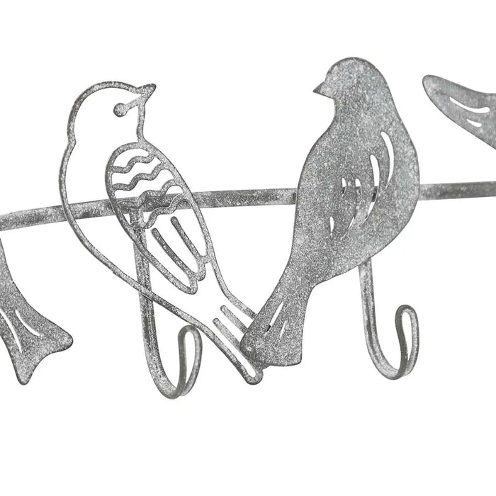 Bird Family 5-Hook Wire Wallhanging - Decorative