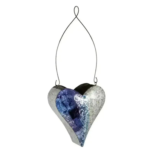 Blue Heart Hanging planter