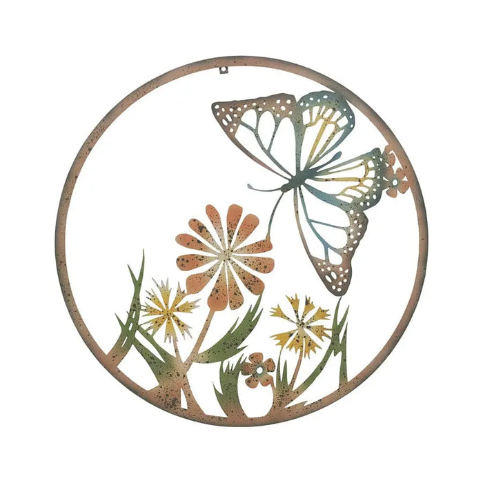 Colour-Rust Butterfly Lasercut Wallart 70x0.6cm