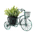 Distressed Aqua Small Bicycle Planter