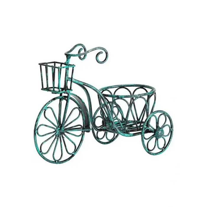 Distressed Aqua Small Bicycle Planter - Plants & Pots