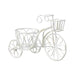 Distressed White Small Bicycle Planter - Outdoor Pots