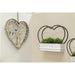 Double-Framed Pivoted Hanging Heart with Birds - Wall Art