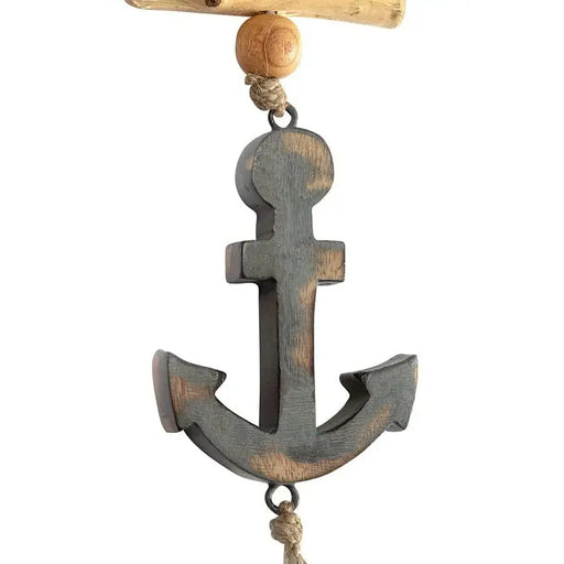 Handcrafted Navy Anchor Wind Chime - Decorative